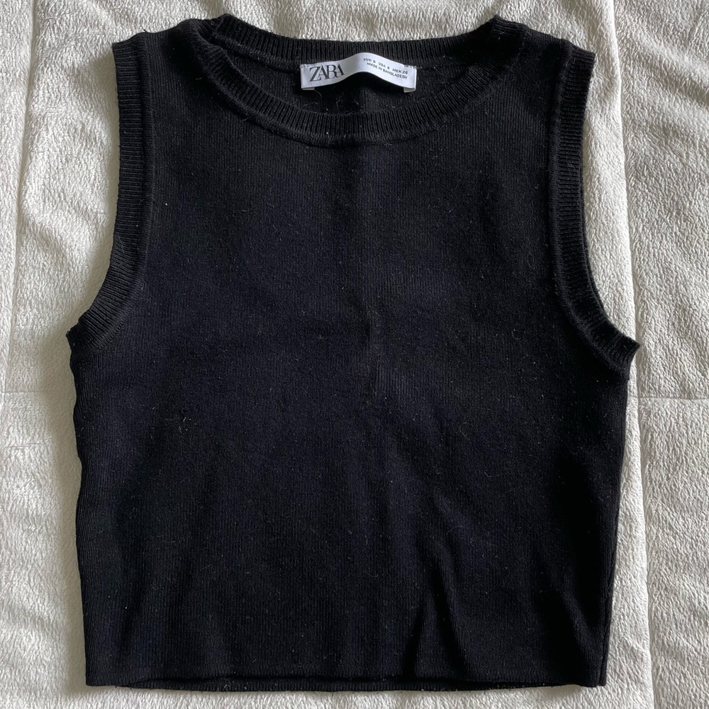 Zara Black Crop Top